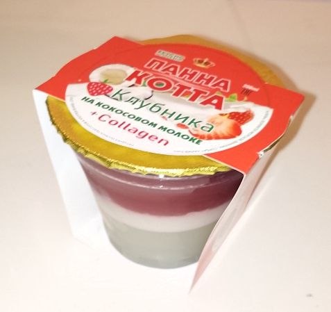 Панна Котта «Клубника» на кокосовом молоке + Collagen